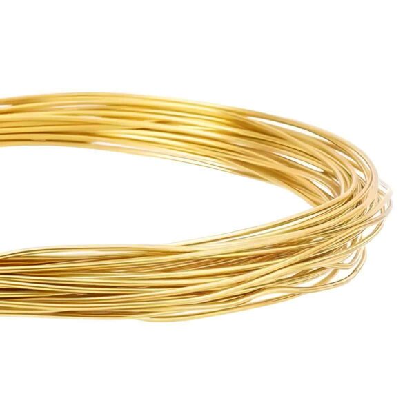 Brass Wire for Jewellery Making 100 GM, Size 1.4mm Gold Beading Wire (Diameter : 1.5 mm)