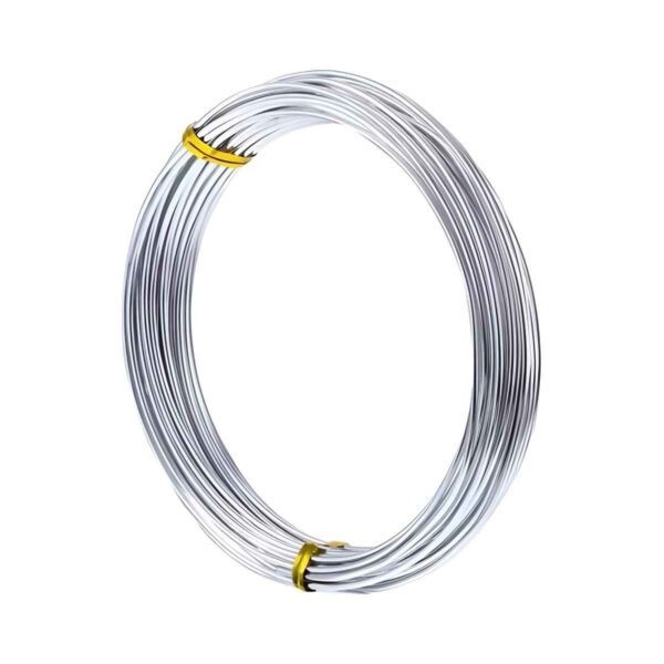 Aluminium Silver Art and Craft Colourful Wire for Jewellery Making Silver Beading Wire  (Diameter : 1 mm)