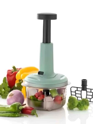 Sneaky Owl 2in1 push chopper 800ml Stainless Steel Blade Quick & Powerful Manual chopper Vegetable & Fruit Chopper (push chopper)