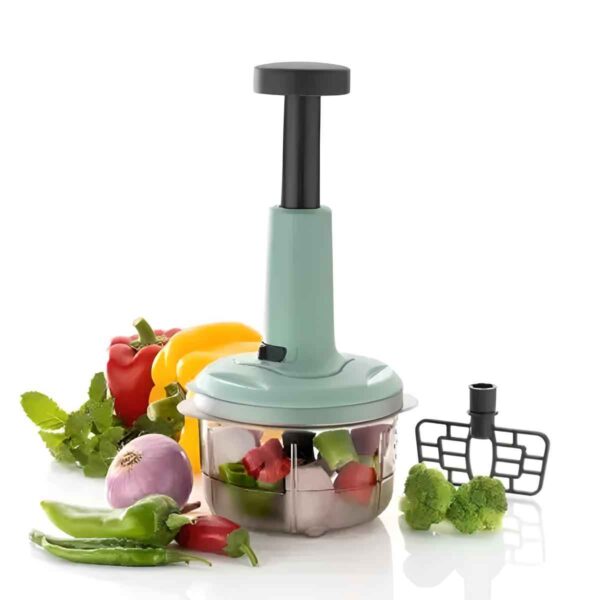 Sneaky Owl 2in1 push chopper 800ml Stainless Steel Blade Quick & Powerful Manual chopper Vegetable & Fruit Chopper (push chopper)