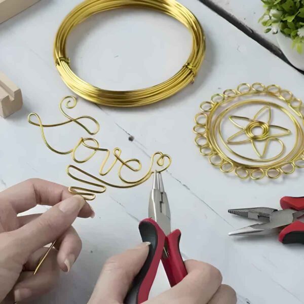 Aluminum Wire for Craft (20 Gauge, yellow) Yellow Beading Wire  (Diameter : 1.4 mm)